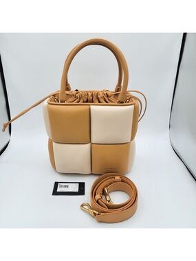 Kate Spade Boxxy Bag Camel & Cream NEW #2504